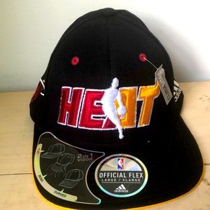Miami Heat logo 2 in 1 visor black baseball style cap